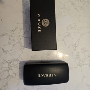 Versace Black Sunglasses Case with Gold Logo Includes Box And Paperork.